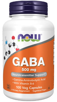 Miniature per Now Foods GABA 500 mg 200 Capsule Vegetali promuovono il rilassamento e supportano il sistema nervoso per una migliore qualità del sonno.
