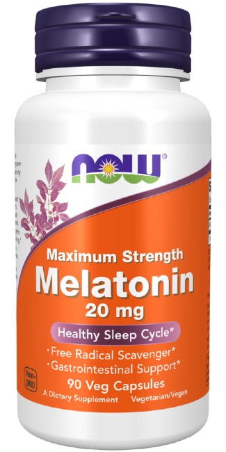 Melatonin, Maximum Strength 20 mg 90 Vegetable Capsules - front 2