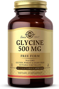 Anteprima di un flacone di Solgar Glycine 500 mg 100 Capsule Vegetali in forma gratuita.