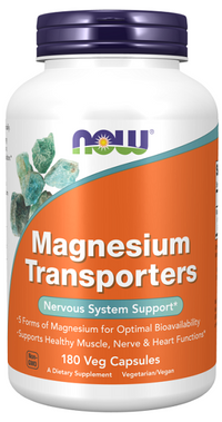 Miniature per Now Now Foods Magnesium Transporters 120 mg 180 capsule vegetali.