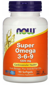 Thumbnail for Now Foods Omega 3-6-9 90 softgel è un integratore alimentare che sostiene il sistema cardiovascolare grazie agli acidi grassi omega-6 e omega-9. Questi grassi essenziali hanno proprietà antinfiammatorie che rendono...