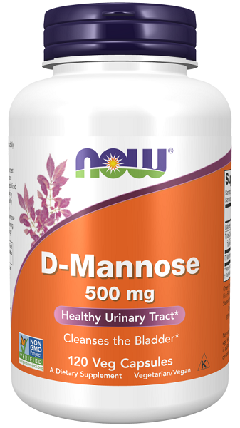 Now Foods D-Mannosio 500 mg 120 capsule vegetali.