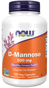 Miniatura per Now Foods D-Mannosio 500 mg 120 capsule vegetali.
