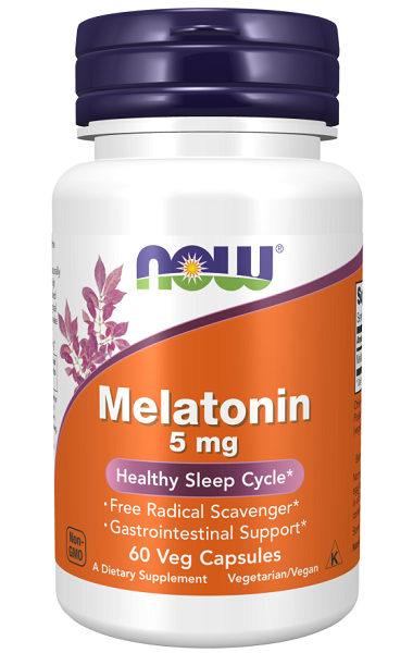 Now Foods Melatonina 5 mg 60 capsule vegetali.