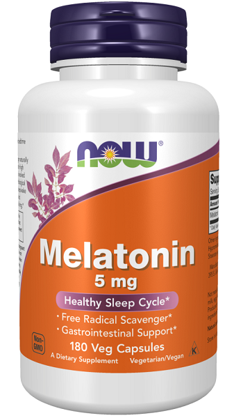 Now Foods Melatonina 5 mg 180 capsule vegetali.