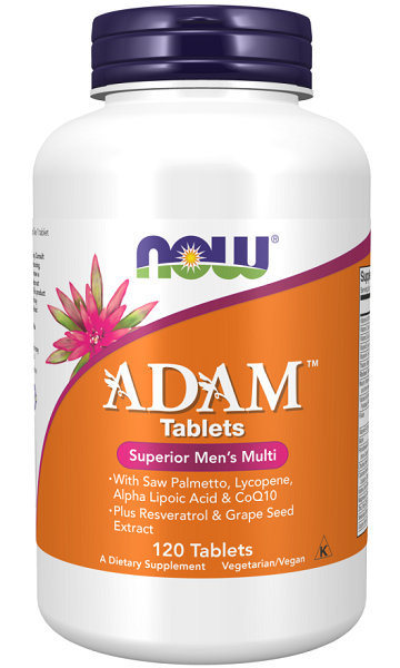 Now Foods ADAM Multivitamine e Minerali per l'Uomo 120 compresse vegetali.