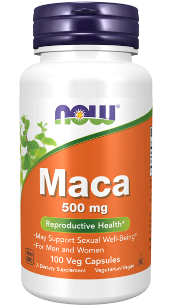 Now Foods Maca 500 mg 100 capsule vegetali.