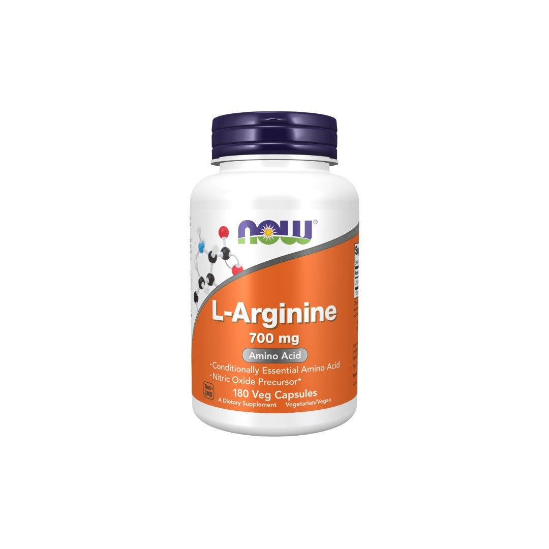 L-Arginine 700 mg 180 Veg Capsules - FRONT