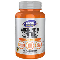 Thumbnail for Arginine 500 mg & Ornithine 250 mg 100 Veg Capsules - front