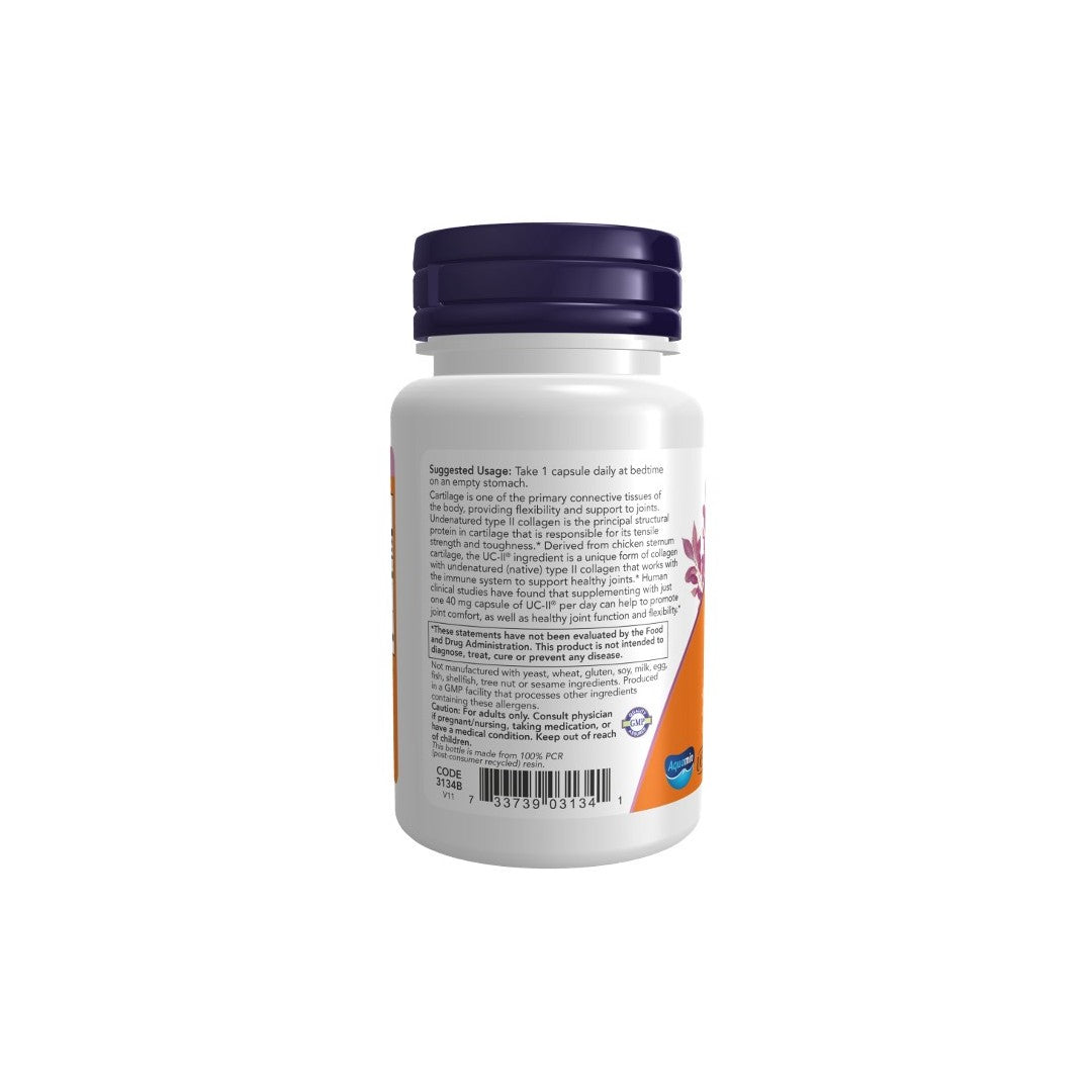 UC-II® Type II Collagen 60 Capsules - back