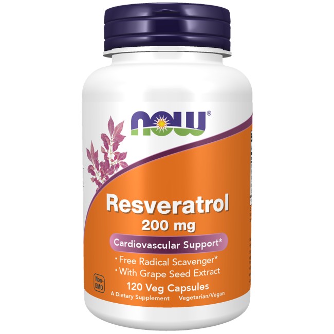 Resveratrol 200 mg 120 Veg Capsules - front