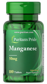 Miniatura per Puritan's Pride Manganese 50mg 100 tabs.