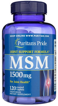 Thumbnail per Puritan's Pride MSM 1500 mg 120 Caplets rivestite supportano la salute delle articolazioni e promuovono la salute dei capelli.