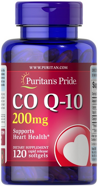 Miniature per Puritan's Pride Coenzima Q10 a rilascio rapido 200 mg 120 gel Q-SORB™.