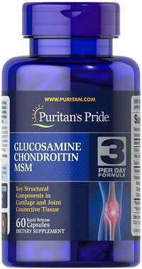 Miniatura per Puritan's Pride Glucosamina Condroitina MSM 60 capsule.