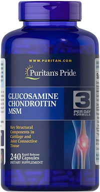 Miniatura per Puritan's Pride Glucosamina Condroitina MSM 240 capsule.