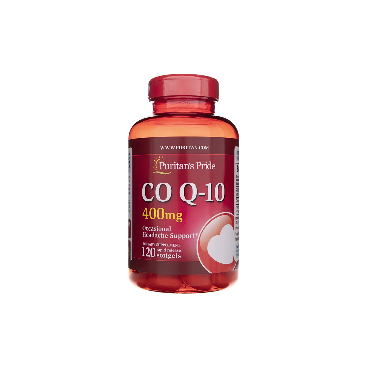 Puritan's Pride Coenzima Q10 a rilascio rapido 400 mg in capsule.