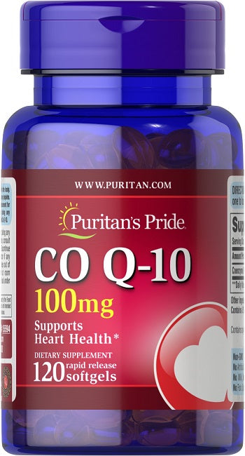 Puritan's Pride Coenzima Q10 100 mg - 120 Capsule molli a rilascio rapido.