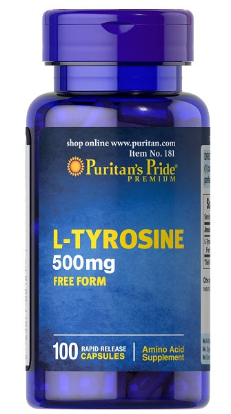L-Tirosina 500 mg in forma libera 100 capsule a rilascio rapido - fronte 2
