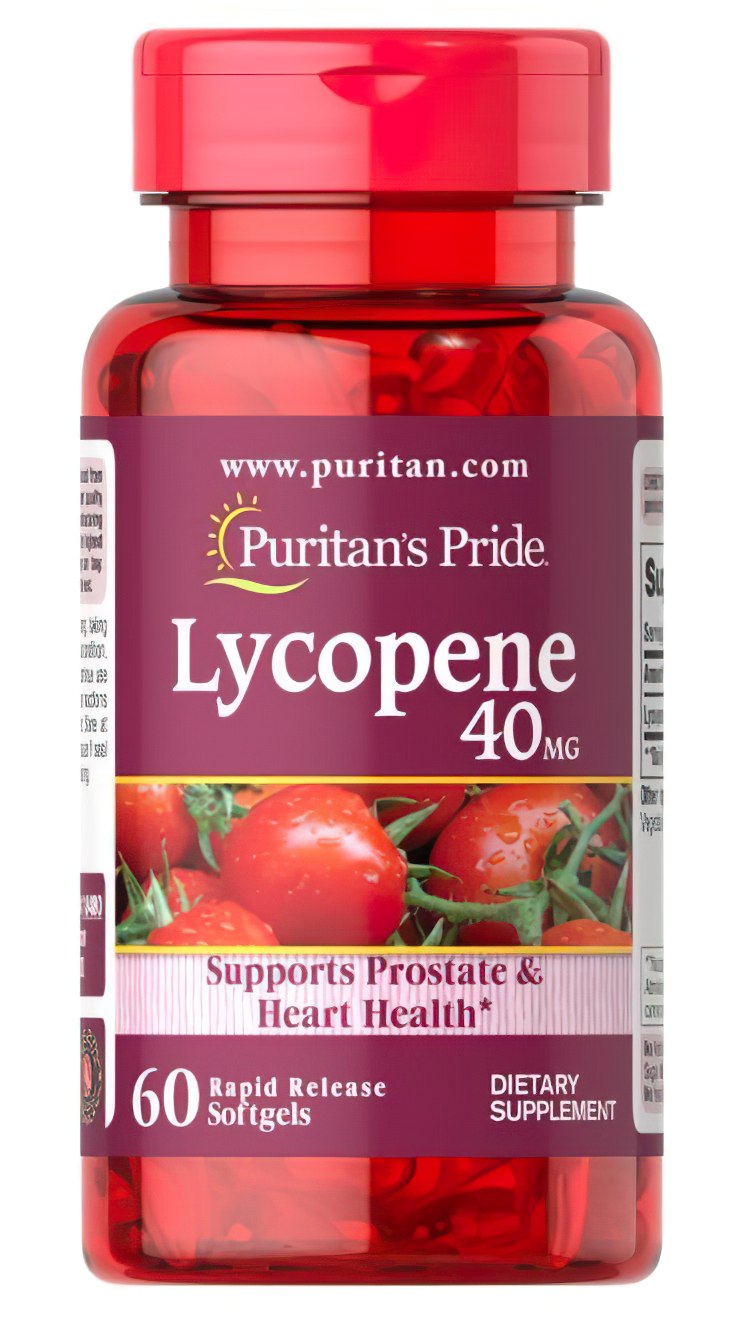 Puritan's Pride Licopene 40 mg 60 Capsule Morbide a Rilascio Rapido.