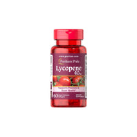 Miniatura di un flacone di Puritan's Pride Lycopene 40 mg 60 Rapid Release Softgels con pomodori.