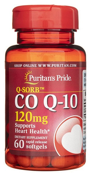 Puritan's Pride Coenzima Q10 - 120 mg 60 softgel a rilascio rapido.