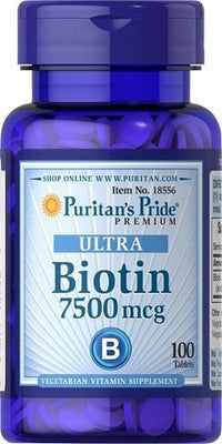 Miniature per Puritan's Pride Biotina - 7,5 mg: integratore alimentare in compresse.