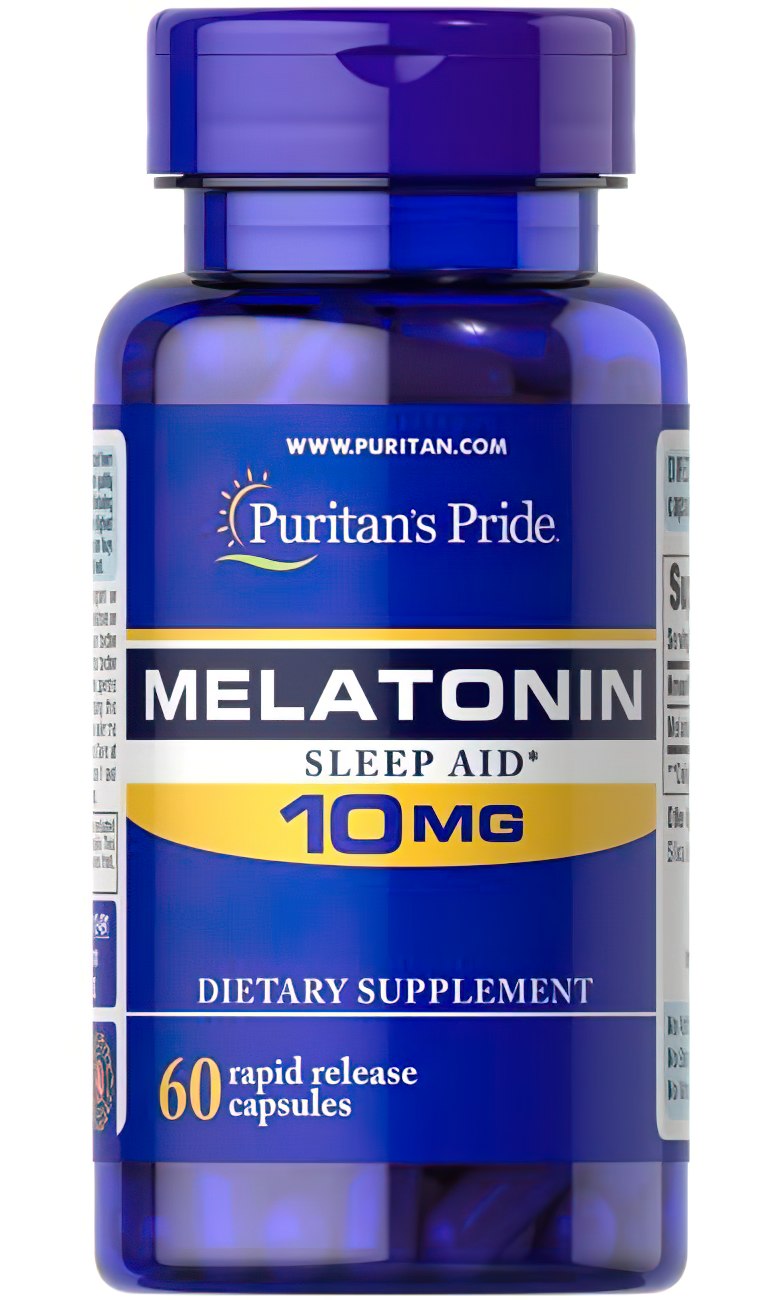 Puritan's Pride La melatonina 10 mg 60 capsule a rilascio rapido è un aiuto per il sonno.