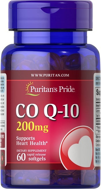 Puritan's Pride Coenzima Q10 - 200 mg 60 Capsule molli a rilascio rapido Q-SORB™.
