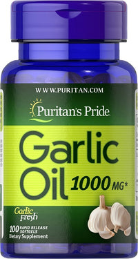 Miniature per Puritan's Pride Olio di aglio 1000 mg 100 softgel a rilascio rapido.