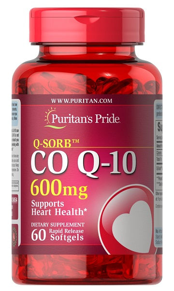 Puritan's Pride Coenzima Q10 600 mg 60 capsule molli a rilascio rapido Q-SORB™.