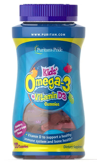 Anteprima per Puritan's Pride Children's Omega 3, DHA & D3 120 Gummies.