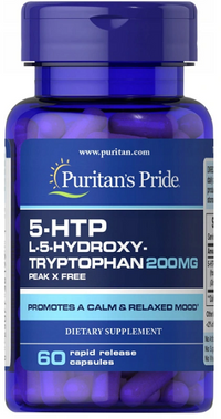 Miniature per Puritan's Pride 5-htp 200 mg 60 caps.