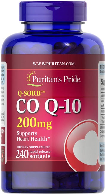 Puritan's Pride Coenzima Q10 - 200 mg 240 capsule molli a rilascio rapido Q-SORB.