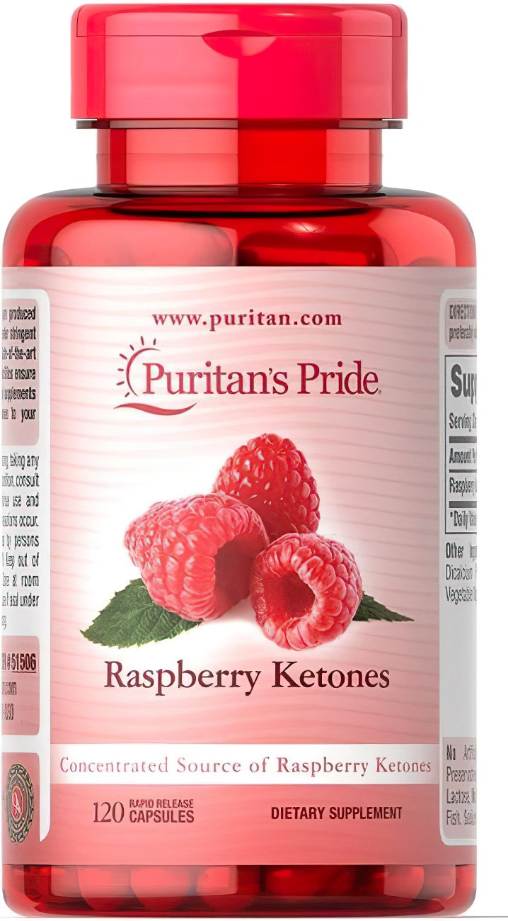 Puritan's Pride Raspberry Ketones 100 mg 120 capsule Rapid Realase, un potente integratore ricco di antiossidanti e progettato per migliorare la perdita di peso e aumentare il metabolismo.