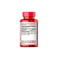 Miniatura di una bottiglia di Puritan's Pride Raspberry Ketones 100 mg 120 capsule Rapid Realase su sfondo bianco.