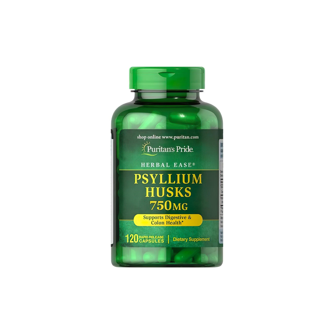 Un disintossicante naturale per l'apparato digerente, questo flacone di Puritan's Pride Psyllium Husks 750 mg 120 Capsule a Rilascio Rapido contiene bucce di psillio di prima qualità.