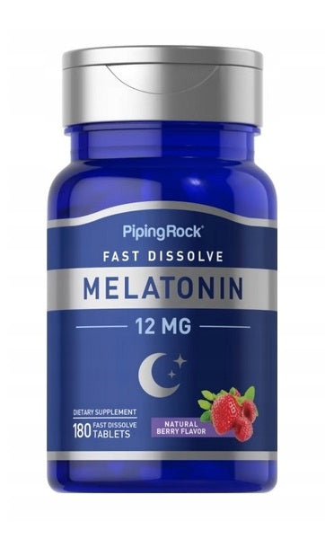 PipingRock Melatonina 12 mg 180 compresse.