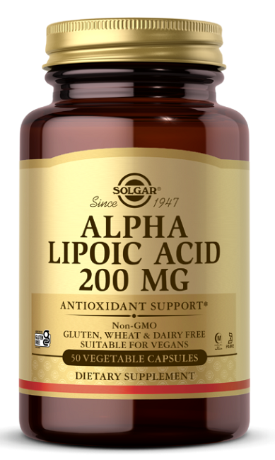 Solgar Acido alfa lipoico 200 mg 50 capsule vegetali.