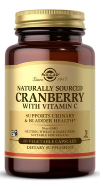 Anteprima per Solgar Natural Cranberry with Vitamin C 60 Capsule Vegetali con benefici per l'immunità e il tratto urinario.