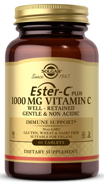 Solgar Ester-c Plus 1000 mg di vitamina C 60 compresse.