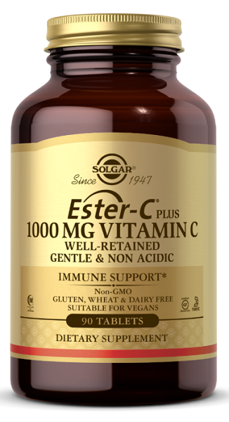SolgarEster-c Plus 1000 mg di vitamina C 90 compresse.
