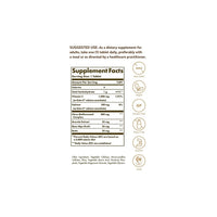 Miniatura del retro di un'etichetta di Solgar per l'integratore Ester-c Plus 1000 mg di vitamina C 90 compresse.