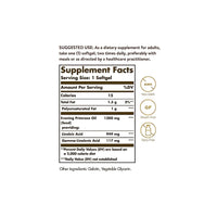 Miniatura di un'etichetta che mostra gli ingredienti dell'integratore di Olio di Enotera 1300 mg 60 Capsule Morbide di Solgar.