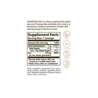Miniatura di un'etichetta che mostra il contenuto di un integratore Solgar Flavo-Zinc Zinc 23 mg 50 Lozenge.