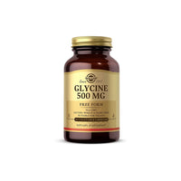 Miniatura di un flacone di Solgar Glycine 500 mg 100 Capsule Vegetali su sfondo bianco.