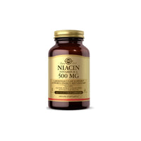 Miniatura di Solgar Niacina Vitamina B3 500 mg 100 Capsule Vegetali per la salute cardiovascolare su sfondo bianco.
