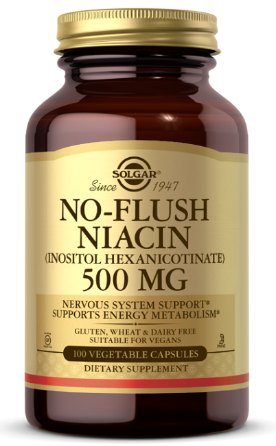 Questa capsula vegetale Solgar No-Flush Niacin 500 mg Vitamina B3 è stata appositamente formulata per supportare la salute cardiovascolare regolando i livelli di lipidi nel sangue. Con un dosaggio di 300 mg, può aiutare a migliorare il metabolismo dei carboidrati.