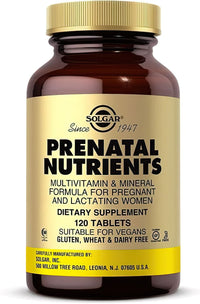 Anteprima di un flacone di Solgar Prenatal Nutrients 120 Compresse.