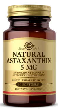 Anteprima per Solgar L'astaxantina naturale 5 mg 30 softgel è un potente antiossidante che offre numerosi benefici per la pelle. Ogni porzione contiene 5 mg di questa potente astaxantina, che garantisce la massima efficacia per promuovere la salute della pelle.